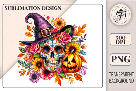 Download Sugar Skull Halloween Boho Clipart PNG - Boho clipart png Collection